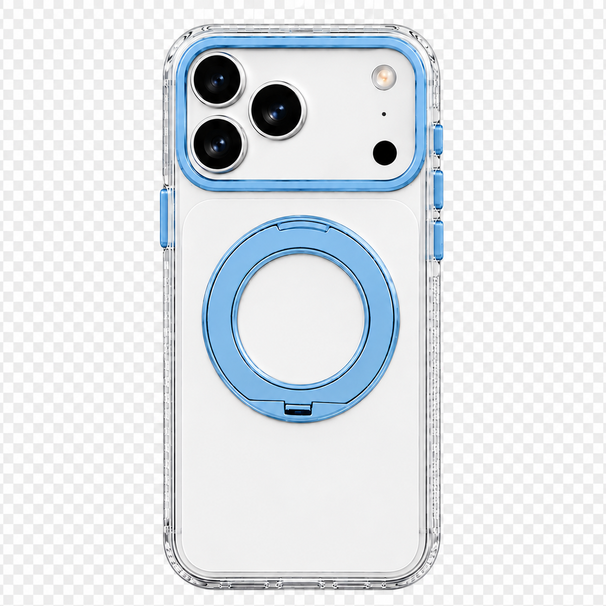 MagSafe дэмждэг тунгалаг iPhone кейс – 360° эргэдэг бөгжтэй